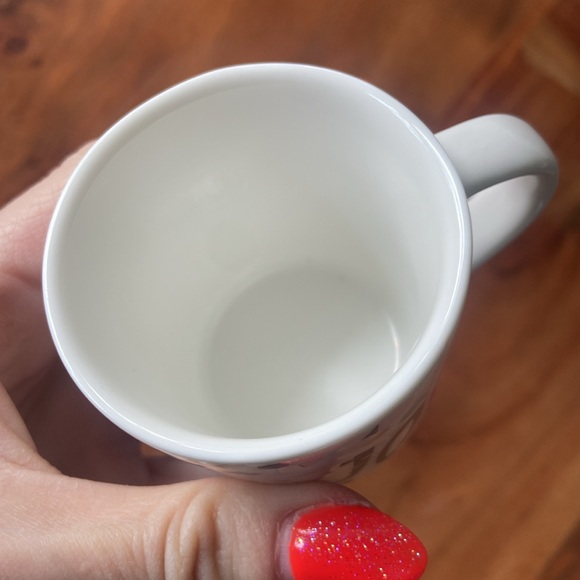 Starbucks espresso cup mini mug 3 oz white gold confetti joy celebration rare - Picture 6 of 10